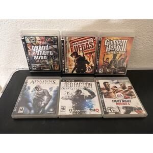 Lot Of 6 PlayStation 3 Games. GTA IV, Guitar Hero, Fight Night
